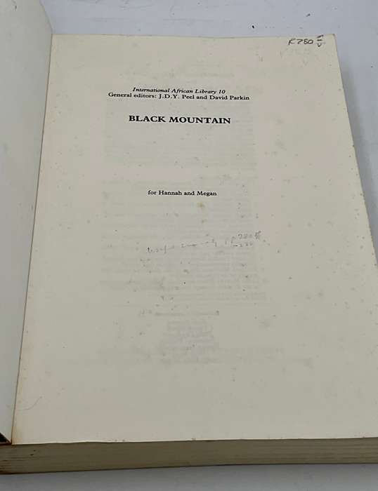 Black Mountain: Land, Class and Power in the Eastern Orange Free State, 1880s to 1980s -Colin Murray