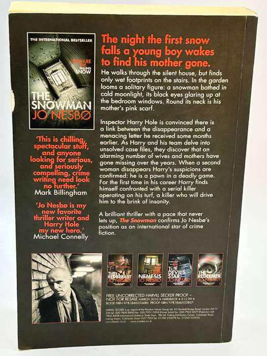 The Snowman - Jo Nesbo | Harry Hole #7 | Proof Copy