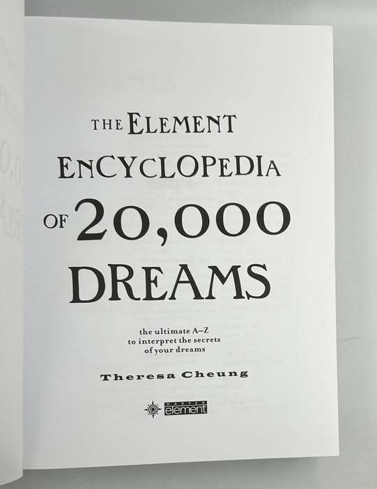 The Element Encyclopedia of 20,000 Dreams  by Theresa Cheung