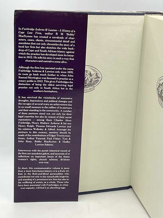 Fairbridge Arderne & Lawton: A History of a Cape Law Firm - RM MacSymon