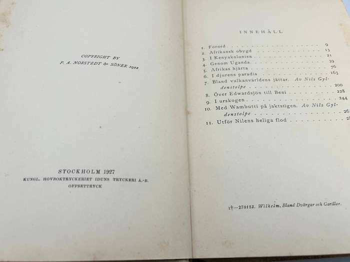 Bland dvargar och gorillor Med Svenska Zoologiska Expeditionen till Centralafrika 1921 in Swedish
