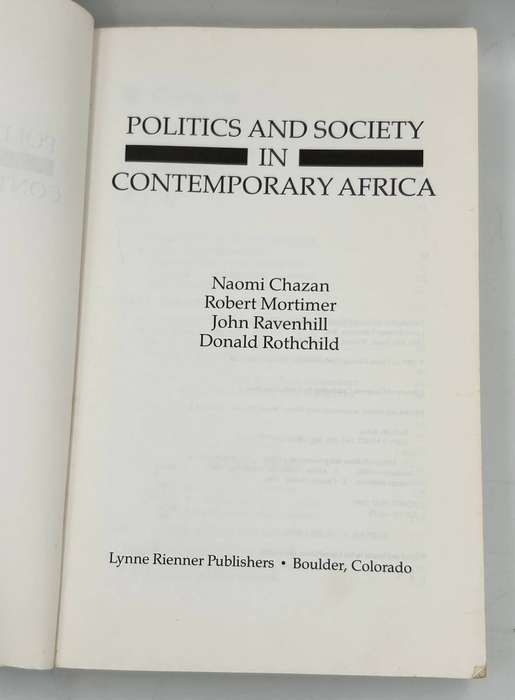 Politics and Society in Contemporary Africa by Naomi Chazan, ... 1988