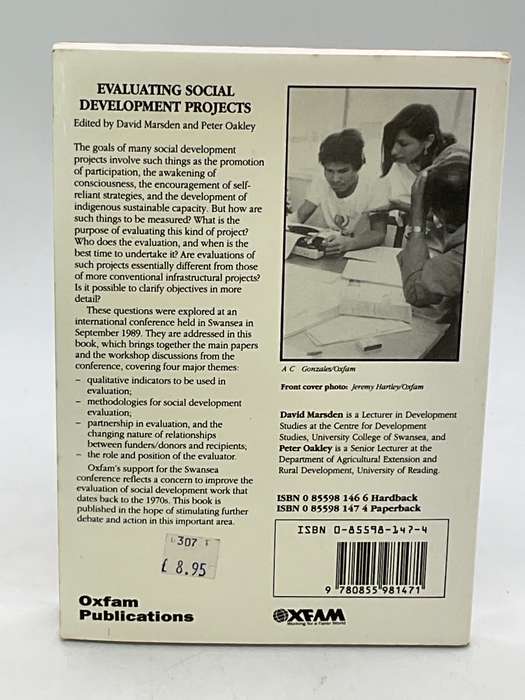 Evaluating Social Development Projects - David Marsden & Peter Oakley