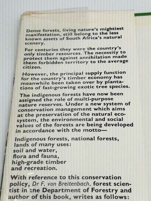 Southern Cape Forests And Trees - F Von Breitenbach - Hardcover Dept of Forestry 1974