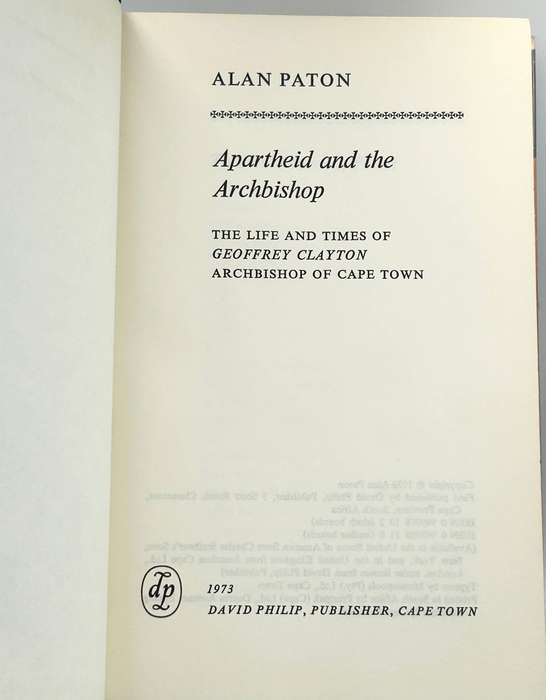 Apartheid and the Archbishop by Alan Paton