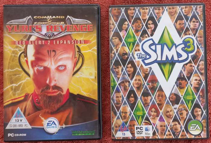 2x pc games lot - Command & Conquer Yuri's Revenge Red Alert 2 expansion & The Sims 3