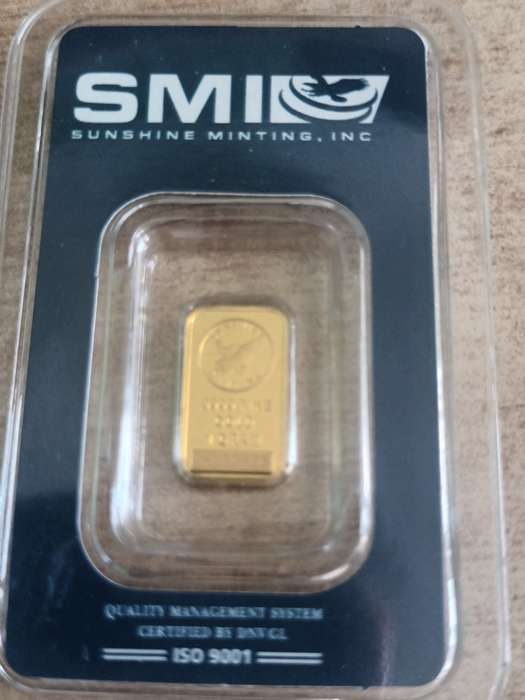 1 gram 24 kt pure gold from Sunshine Mint.