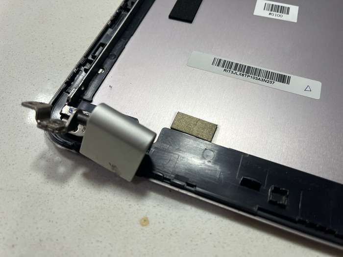 HP Pavilion DV6 screen back cover with Hinges and Hinge Caps
