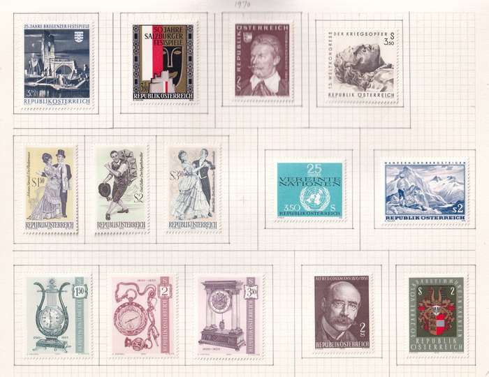 Austria 1965 > sets and part sets, M/H                  (15 SCANS)