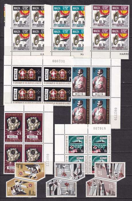 Malta 1950> sets in marginal control B4 , MNH & M/H                  ( 13 X SCANS)