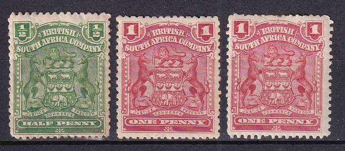 BSAC 1898-1908 part Definitive issue , M/H         ( 67,69,CV R285)
