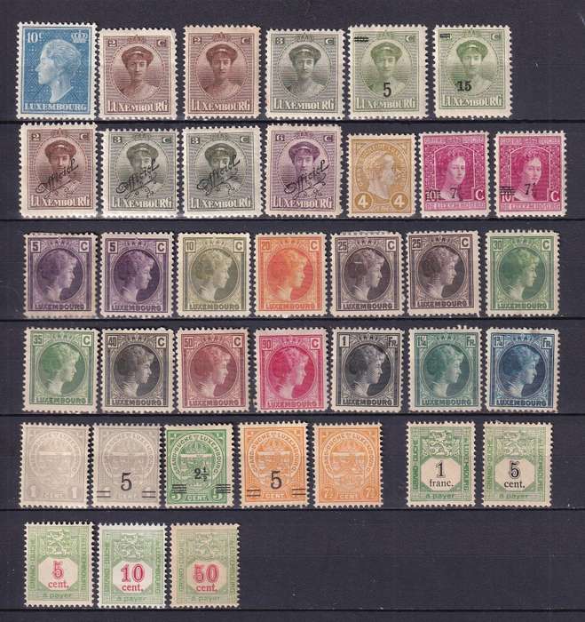 Luxemburg part sets, M/H & used                (2 x scans)