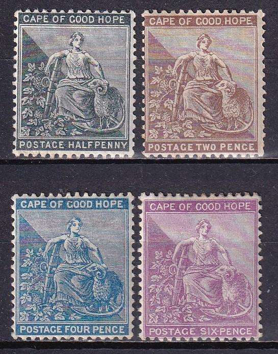 Cape of Good Hope 1884-90 part set (Anchor) , M/H          (SACC 43>, CV R2500)
