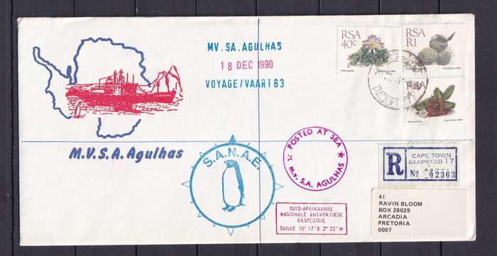 SA National Antarctic Expedition Covers - SAMAE - SA AGULHAS               ( 12 x COVERS)