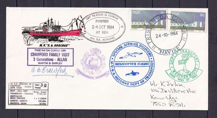 SA National Antarctic Expedition Covers - SAMAE - SA AGULHAS               ( 12 x COVERS)