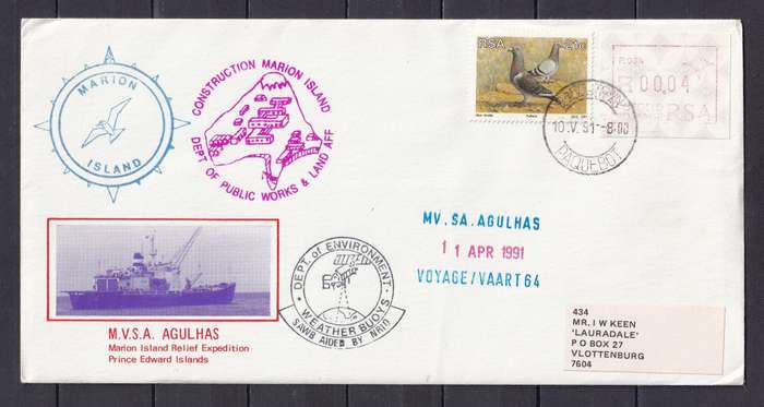 SA National Antarctic Expedition Covers - SAMAE - SA AGULHAS               ( 12 x COVERS)