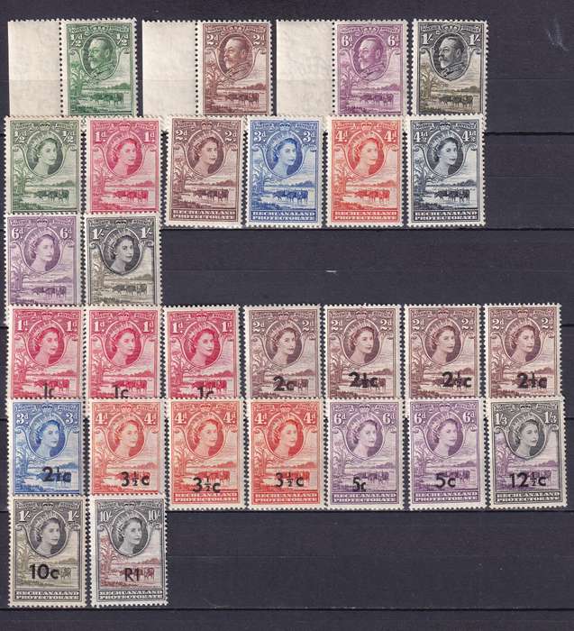 Bechuanaland Protectorate  1932 KG V, QE part sets, MNH & M/H             (SACC 94>  CV R1200)