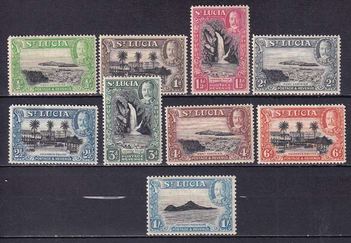 St Lucia 1936 KG V part set (Perf 14) , M/H                (SG 113-121, CV £14)