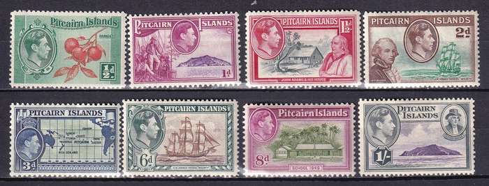 Pitcairn Islands 1940 KG VI part set , M/H                  ( SG 1> , CV £43)