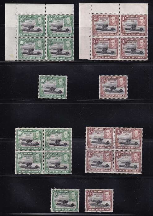 Kenya Uganda Tanganyika (KUT) 1952 KG VI Royal Visit set in B4, M/H & used      (SG 163-164 )
