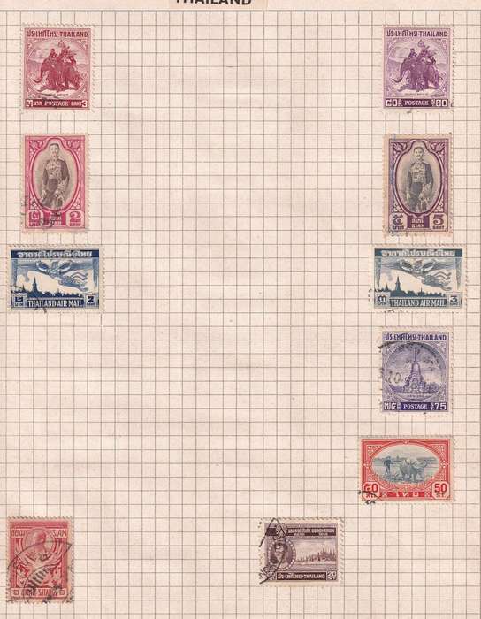 Thailand Siam part sets, used                 ( 3 x SCANS)