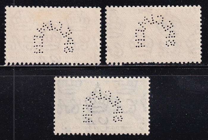 Northern Rhodesia 1937 KG VI Coronation set perforated SPECIMEN, MNH        (SACC 22-24, CV R4200)