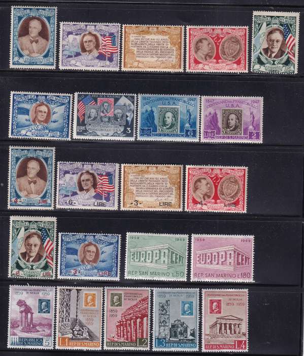 San Marino part sets, M/H                  (4 X SCANS)