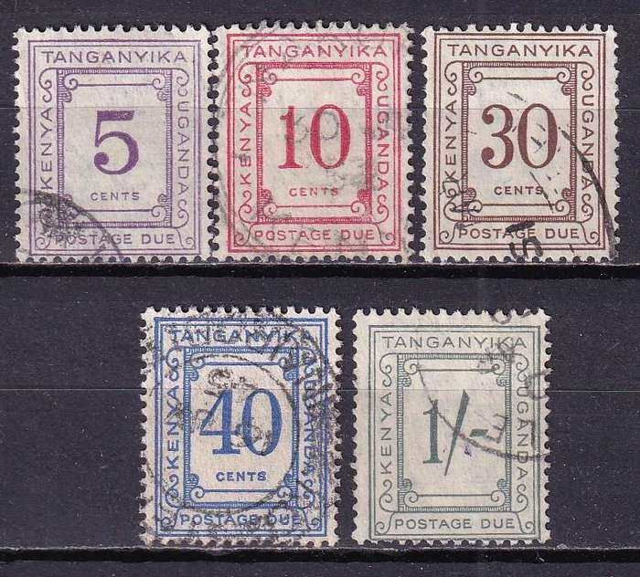 Kenya Uganda Tanganyika (KUT) 1935 part Postage due set, used      (SG D7>, CV £23 )
