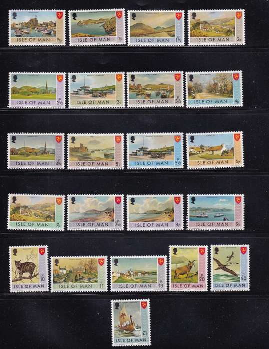 GB Isle of Man 1975 QE complete set, MNH