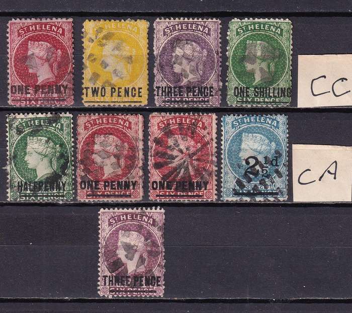St Helena 1864> QV part sets, (CC & CA)  , used