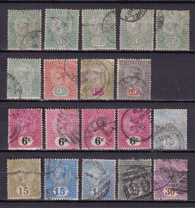 Ceylon QV part sets (CA), used