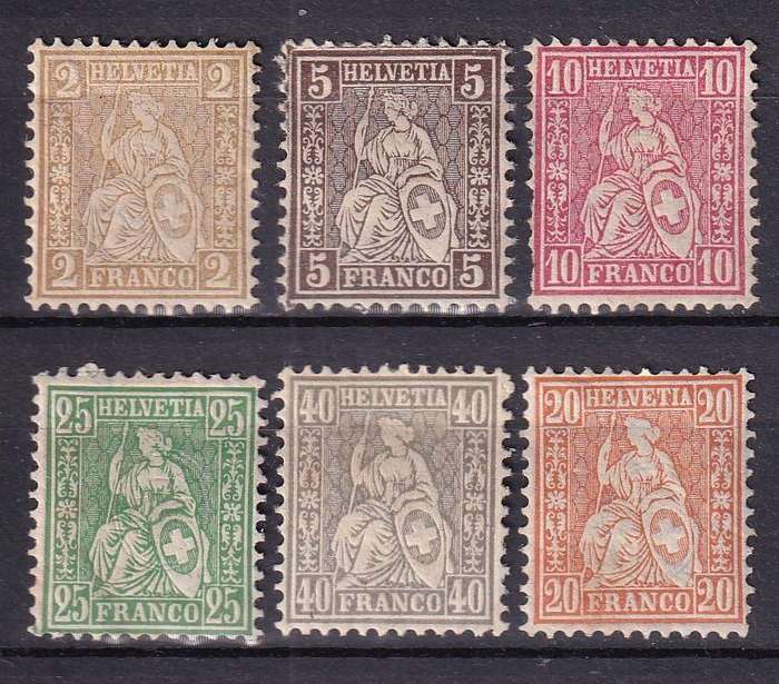Switzerland 1862 part set, M/H               (SG 93>)