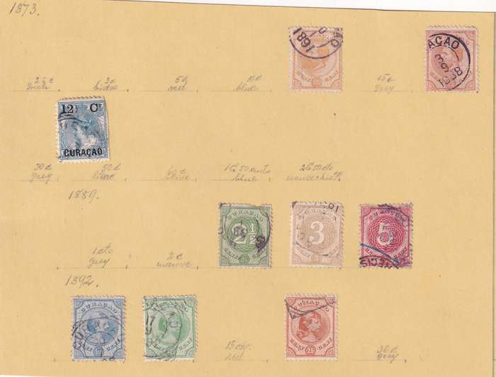 Netherlands & colonies (Suriname, Indie, Curaqao) part sets, MNH & used        (3 x scans)
