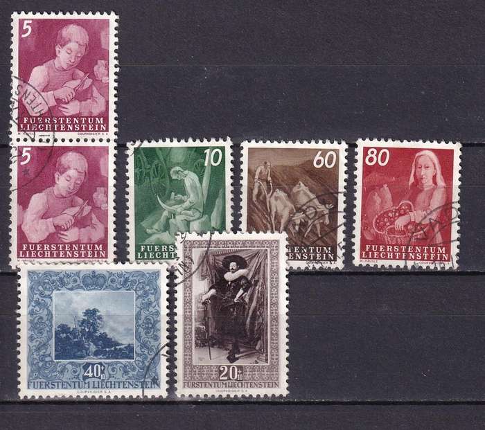 Liechtenstein part sets ,MH & used               (3 x scans, some stamp adherence to pages)