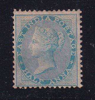 India 1856-64 QV 1/2a pale blue (no W/M), M/H        ( SG38 , CV £100)