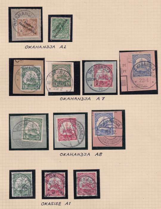 German SWA Postmark lot for the specialist, used                    (6 x SCANS )