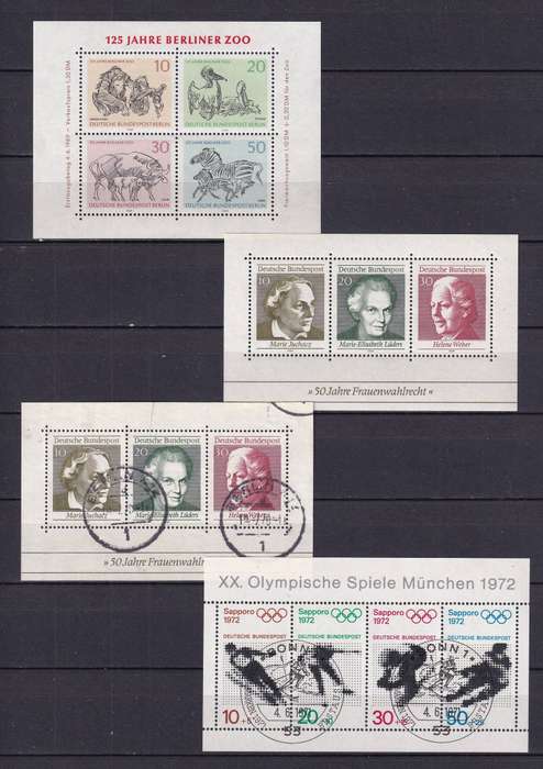 Germany mini sheets, MNH & M/H                       (7 X scans)