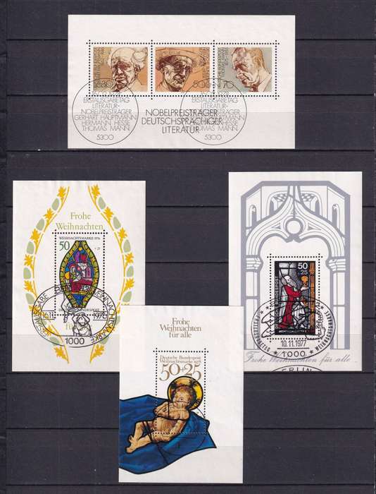Germany mini sheets, MNH & M/H                       (7 X scans)