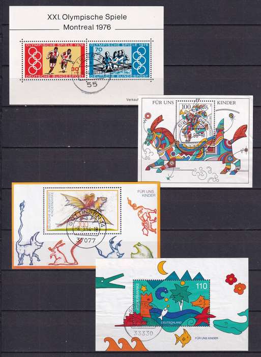 Germany mini sheets, MNH & M/H                       (7 X scans)