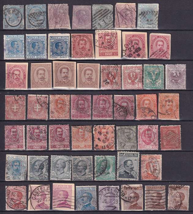Italy 1863> part sets, used with faults