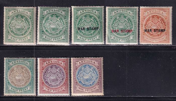 Antigua 1908> part sets, M/H         (SG 41>CV £38)