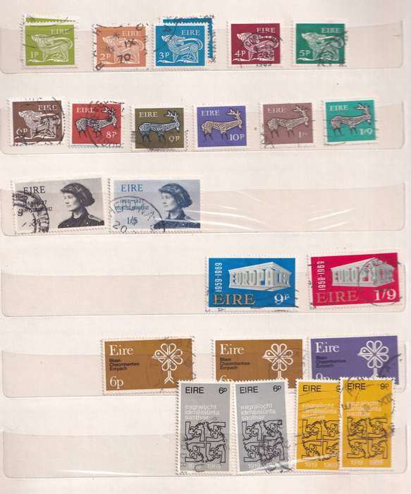 Ireland in small album , used            (  15 X  SCANS)