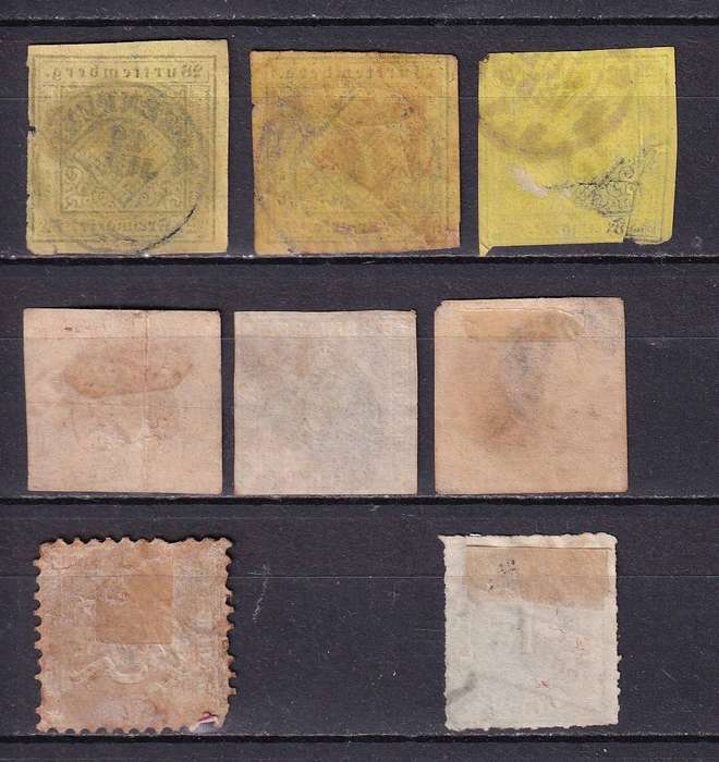 Germany Wurttemberg 1851-69>part sets, used             (faults, SG 3>CV £60)