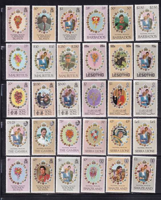 GB 1981 Royal Silver Wedding sets, MNH             (3 X SCANS)