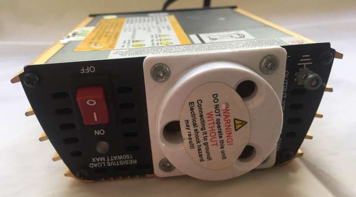 POWER INVERTER  ' HUMAN POWER ' 12V. DC. / 230V AC. for vehicles, airplanes, boats , ATV,s