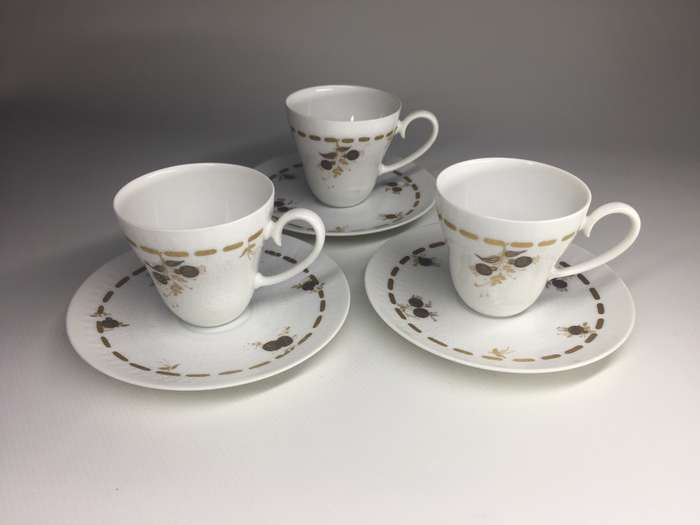 ROSENTHAL GERMANY ,SET OF THREE DEMITASSE DUOS