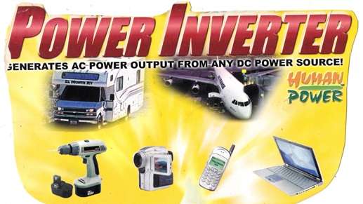 POWER INVERTER  ' HUMAN POWER ' 12V. DC. / 230V AC. for vehicles, airplanes, boats , ATV,s