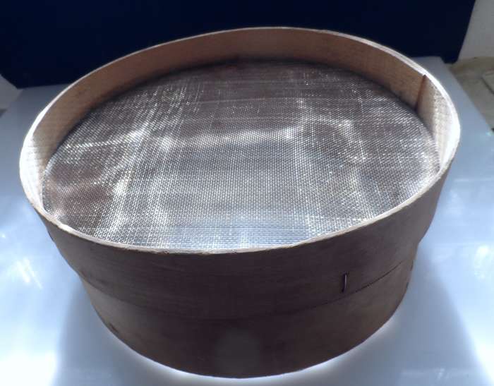 VINTAGE  PAIR OF  BEECH WOOD FRAMED , FLOUR MILL TEST SIEVES