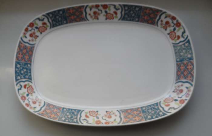 NORITAKE PROGRESSION CHINA JAPAN LARGE OVAL SERVING PLATTER  ' MING GARDEN ' No. 6966 REPLACEMENT IT