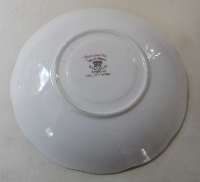 ROYAL ALBERT SAUCER ' UNDER GREENWOOD '   reg. No. 774783     replacement items , 1 available   14 c